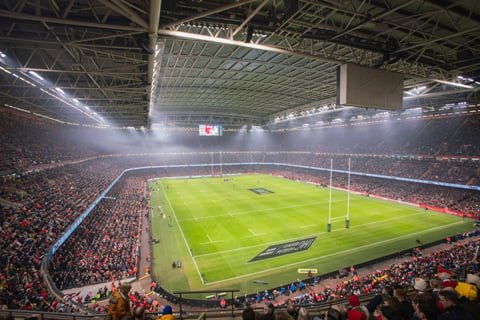 Principality Stadium in Cardiff - home to Welsh rugby