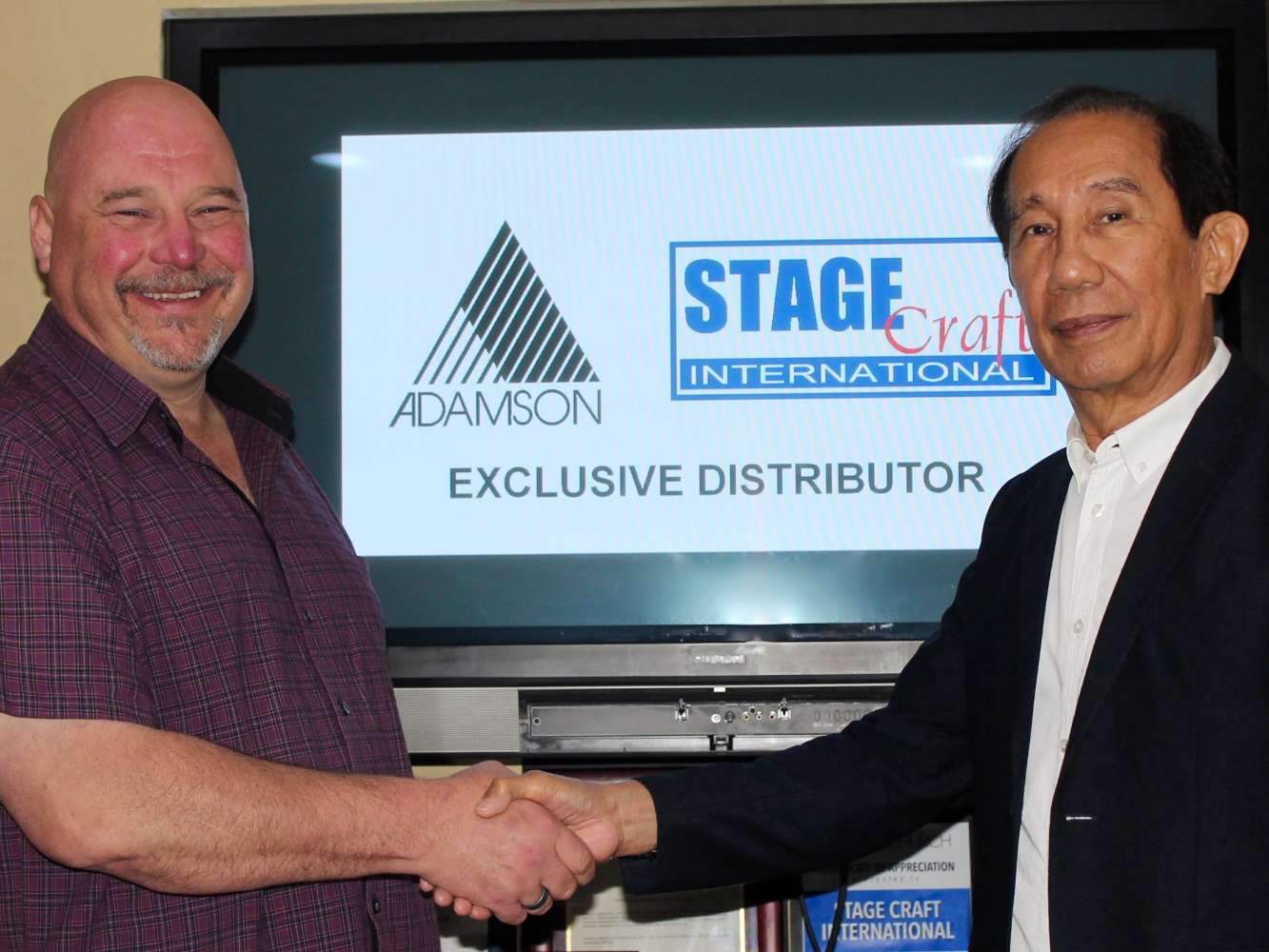 Adamson's James Ritter, sales manager for the Asia Pacific region & Stage Craft president Francisco Zabala Adamson's James Ritter, sales manager for the Asia Pacific region & Stage Craft president Francisco Zabala