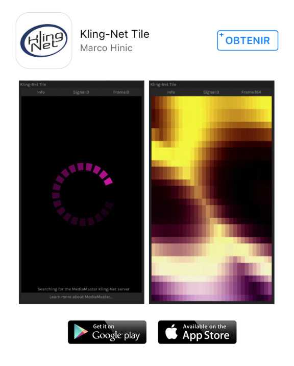 The Kling-Net Tile app converts your smartphone or tablet into a LED tile The Kling-Net Tile app converts your smartphone or tablet into a LED tile