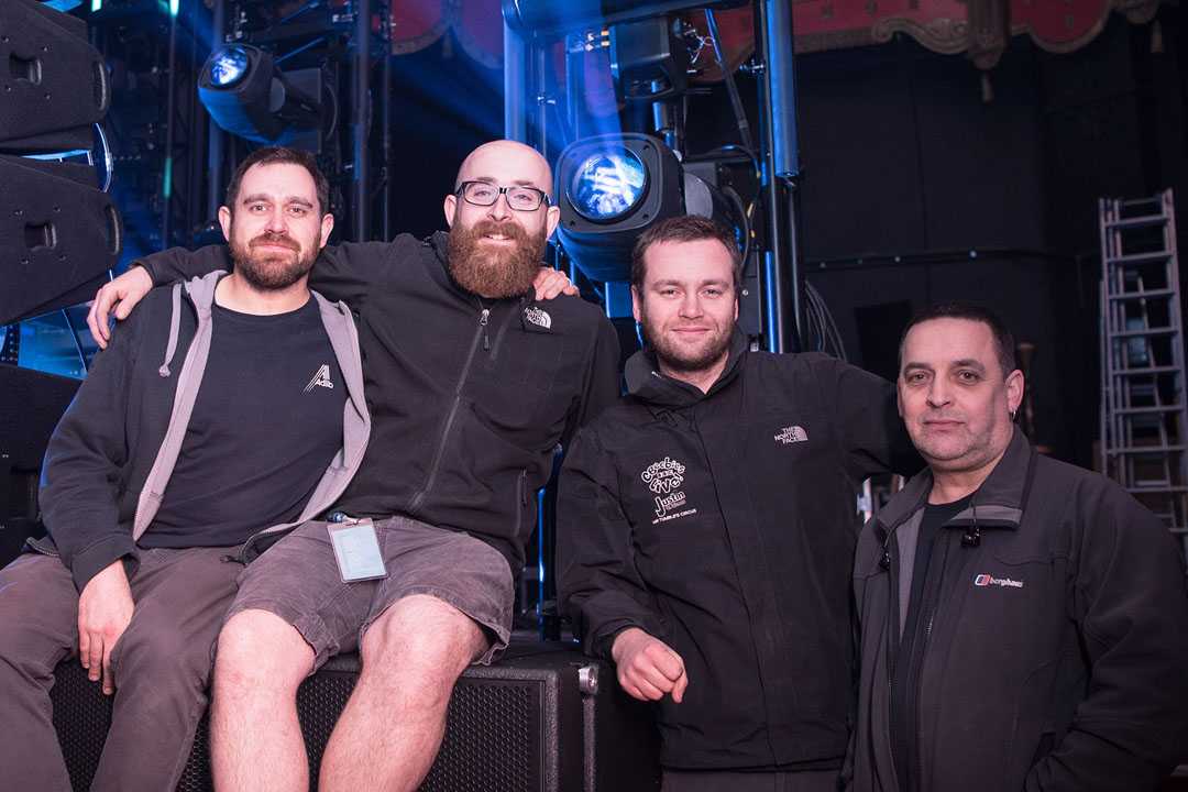Crew members Andy Russell, James Coghlan, George Puttock and Kleiner Crew members Andy Russell, James Coghlan, George Puttock and Kleiner