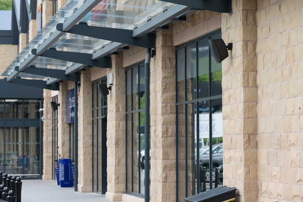 Fox Valley required an audio system to fill walkways and open pedestrianised areas Fox Valley required an audio system to fill walkways and open pedestrianised areas