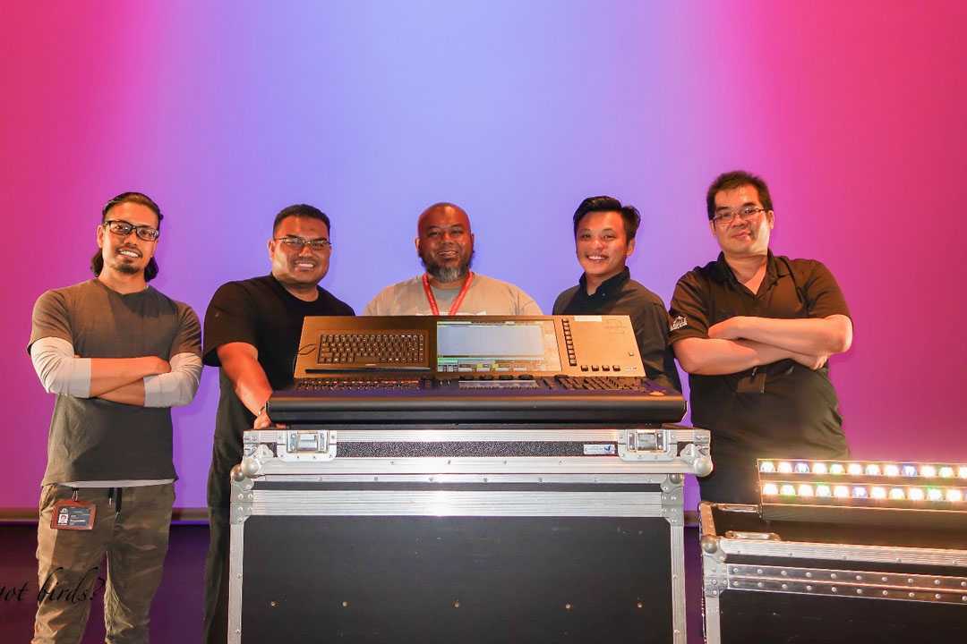 The LASALLE team: Herman; senior technical officer, Sayuthi Bin Jasmin; Zahidi; LD and LASALLE alumnus, Adrian Tan; senior technical officer, Patrick Wong The LASALLE team: Herman; senior technical officer, Sayuthi Bin Jasmin; Zahidi; LD and LASALLE alumnus, Adrian Tan; senior technical officer, Patrick Wong