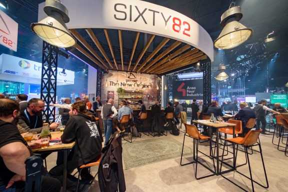 Sixty82’s stand was built using some of its own products to replicate a pub Sixty82’s stand was built using some of its own products to replicate a pub
