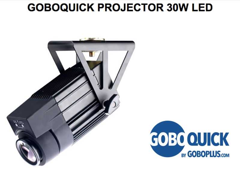 GoboPlus.com’s new GoboQuick 30W LED projector is available with white or RGBW LED output GoboPlus.com’s new GoboQuick 30W LED projector is available with white or RGBW LED output
