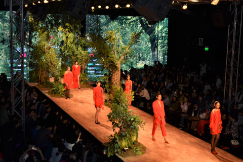 On the catwalk in Delhi