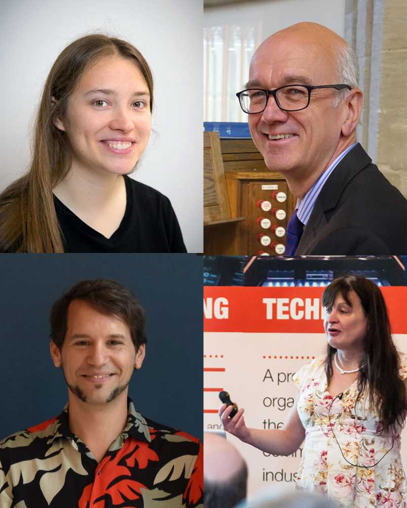 Clockwise from top left: Marisa Hoeschele, Francis Rumsey, Jamie Angus and Franz Zotter Clockwise from top left: Marisa Hoeschele, Francis Rumsey, Jamie Angus and Franz Zotter
