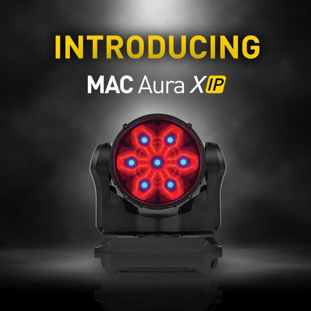 The new MAC Aura XIP is an indoor/outdoor premium wash Light with filament effect The new MAC Aura XIP is an indoor/outdoor premium wash Light with filament effect