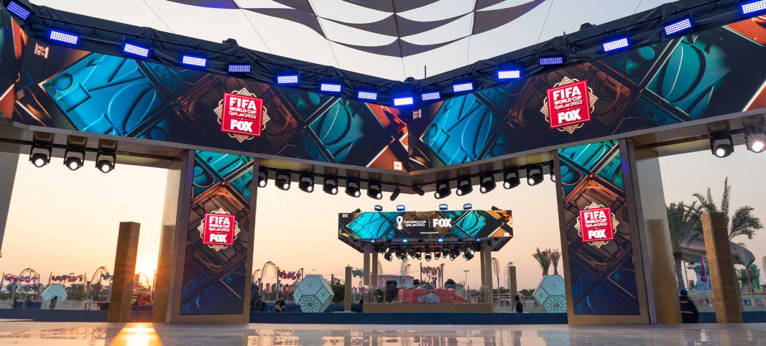 Fox sports broadcast all 64 World Cup games live across the United States from the set Fox sports broadcast all 64 World Cup games live across the United States from the set